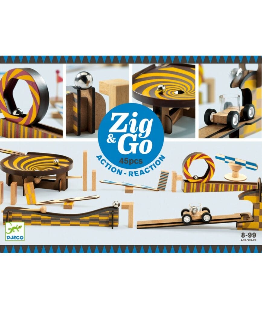 Djeco - Zig & Go actie reactie baan 45 pcs DJ05643