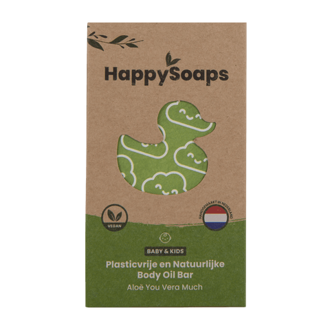 HappySoaps BabyKids - Body Oil bar - Aloe you Vera much