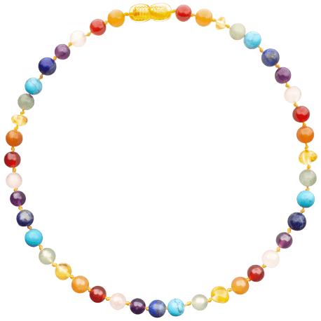 Barnsteen ketting kind - Mixed gemstones