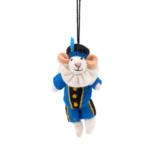 Sjaal met verhaal - Hangertje pietermuis blauw