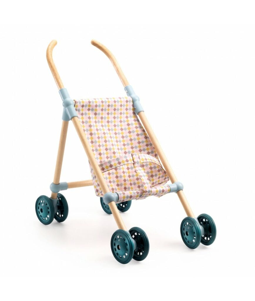 Djeco - Pomea Houten poppen buggy