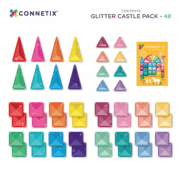 Connetix Magnetic tiles - Glitter castle pack