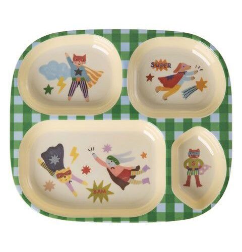 Rice - Melamine vakkenbord - Super hero groen