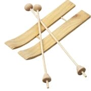 Mini ski's met stokken