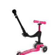 Micro step - Mini3in1 deluxe push led roze