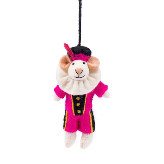 Sjaal met verhaal - Hangertje pietermuis fuchsia