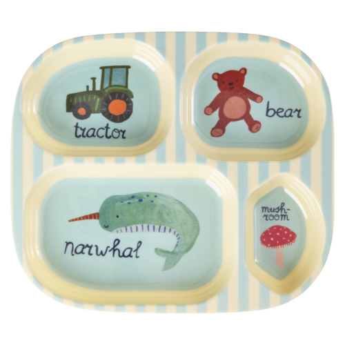 Rice - Melamine vakkenbord - ABC blue