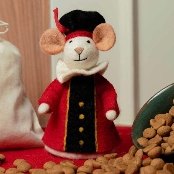 Sjaal met verhaal - Pietermuis rood
