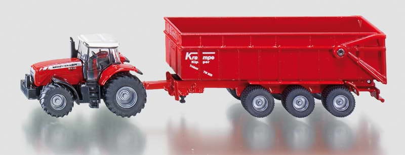 Siku - MF tractor met aanhanger Krampe 1844 1:87