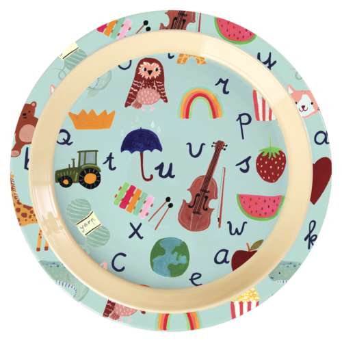 Rice - Melamine bord kids - ABC blue