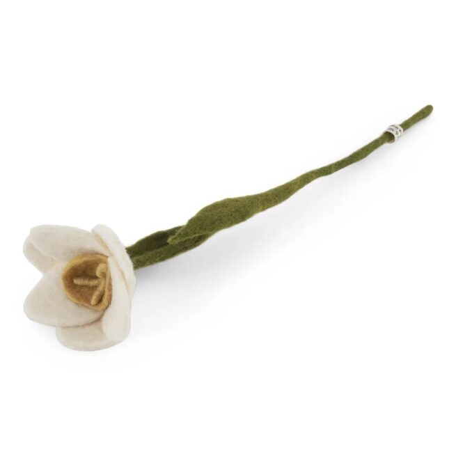 Gry & Sif - vilten bloem Narcis wit groot