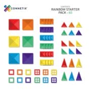 Connetix Magnetic tiles - RAINBOW starter pack 60 piece
