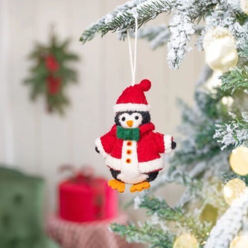 Sjaal met verhaal - Hanger pinguïn kerstman