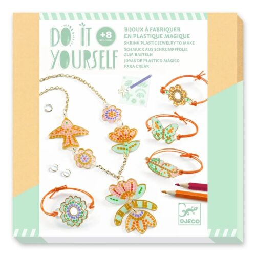 Djeco DIY - Knutselpakket krimpfolie veer en lotus