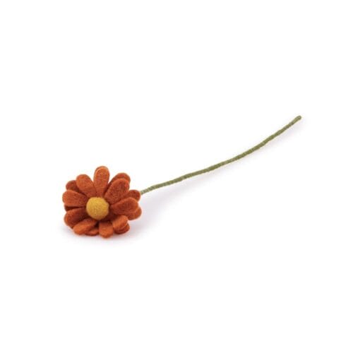Sjaal met verhaal - Vilten Margrietje cognac