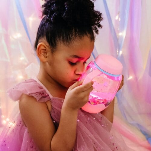 Glo Pals - Sensory play jar roze