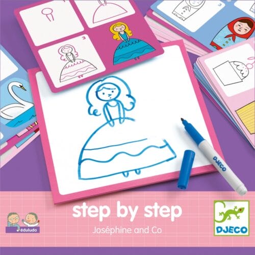 Djeco - Step by step tekenen prinses DJ08320