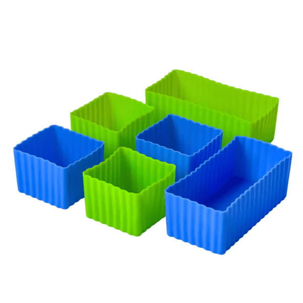 Yumbox - Set siliconen bakjes groen blauw