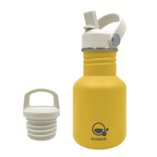 Smikkels - RVS drinkfles geel 350ml