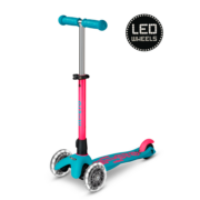 Micro step - Mini micro step Deluxe LED NEON aqua roze