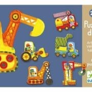 Djeco - Eerste puzzel bewegende voertuigen 2+