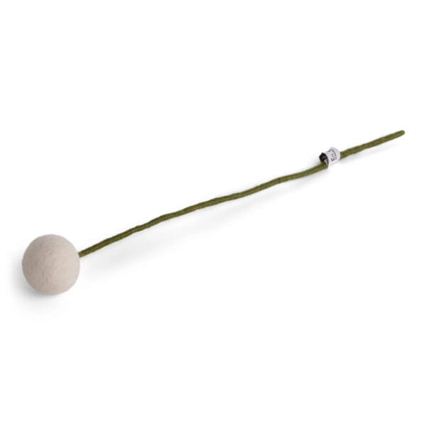 Gry & Sif - Vilten bloem craspedia wit