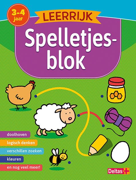 Deltas - Leerrijk spelletjesblok 3-4 jaar
