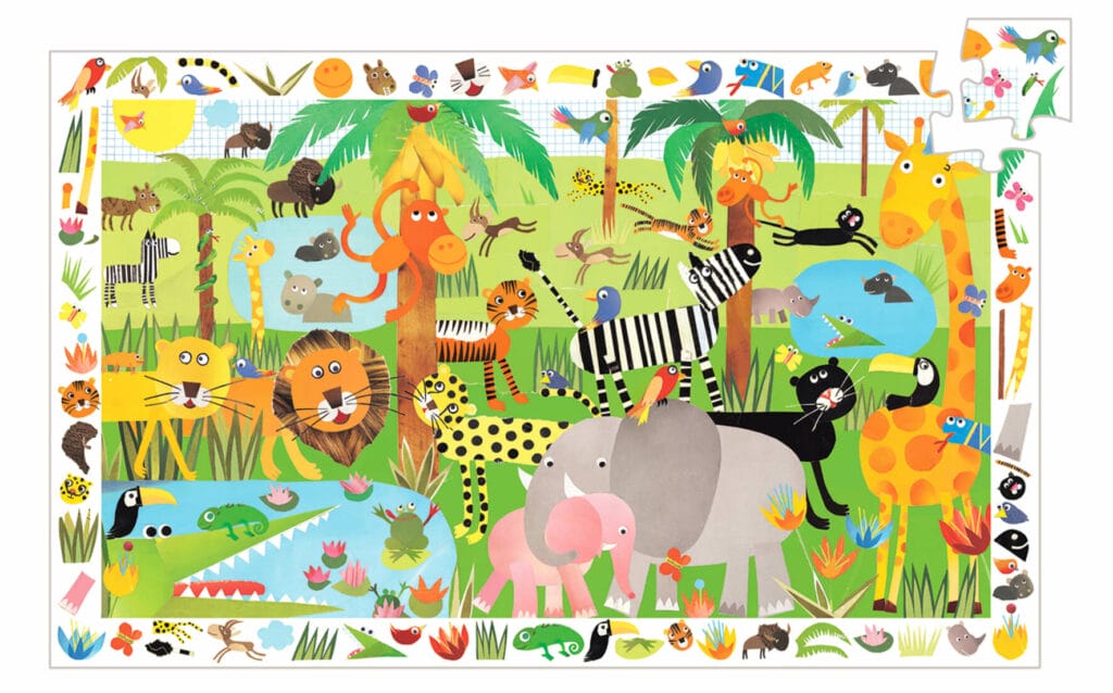Djeco - Puzzel observatie de jungle 35 stukjes DJ07590