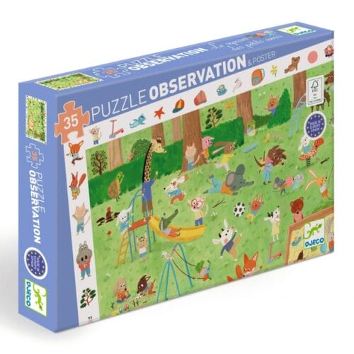 Djeco - Puzzel observatie kleine vriendjestuin 35 stukjes DJ07596