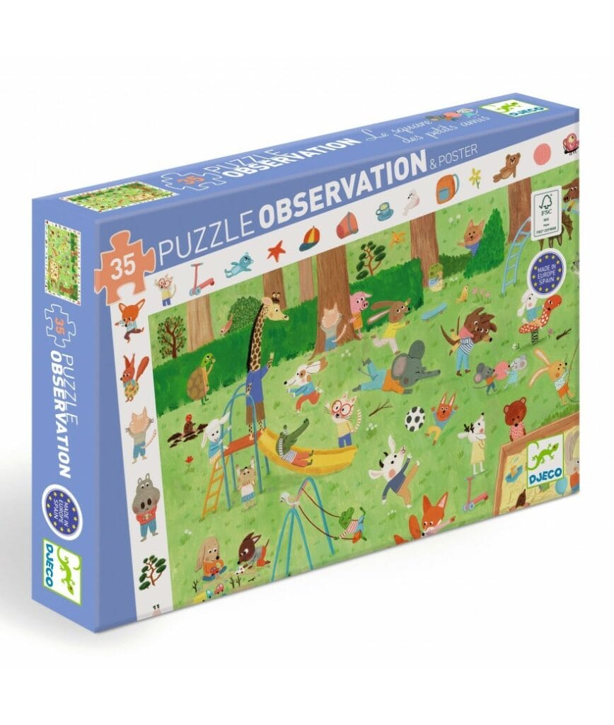 Djeco - Puzzel observatie kleine vriendjestuin 35 stukjes DJ07596