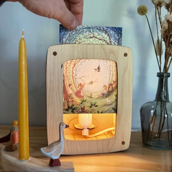 Het Houtlokael - Kaartlamp luxe versie maple