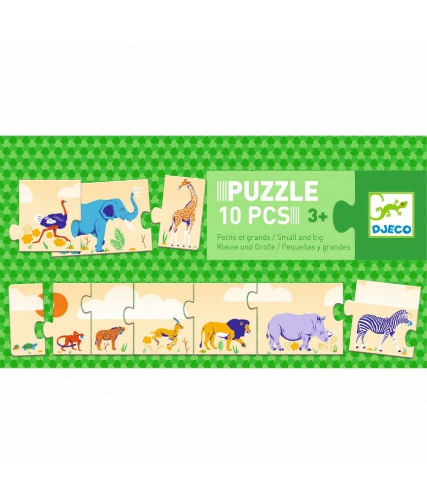 Djeco - Puzzel dieren klein naar groot