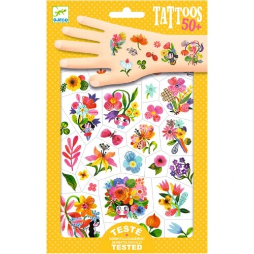 Djeco - Tatoeages bloemen en meisjes