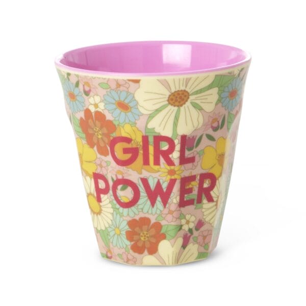 Rice - melamine beker medium - flower power