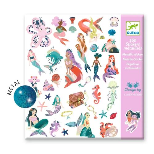 Djeco - Stickers metallic zeemeermin