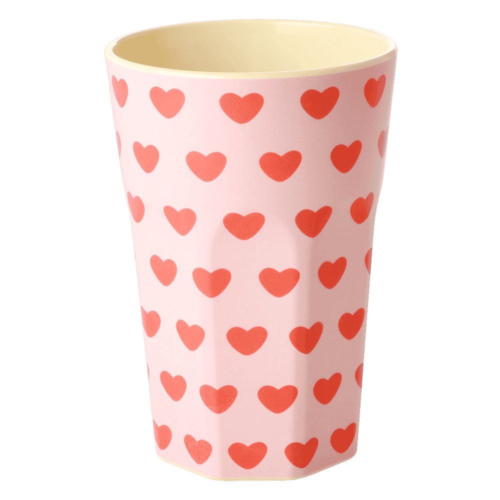 Rice - Melamine beker large - sweet hearts roze