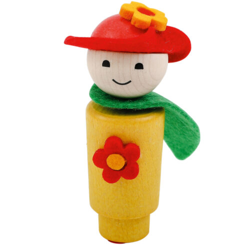 Steker bloemenmeisje geel