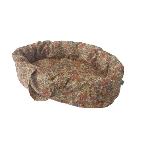 Hollie - Draagwiegje bruin bloemen