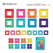 SALE Connetix Magnetic tiles - BRIGHT portal pack