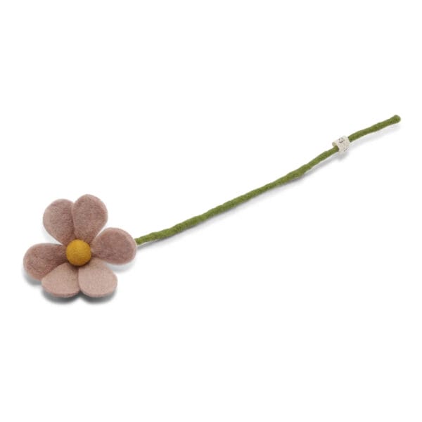 Gry & Sif - vilten bloem simple flower dusty rose