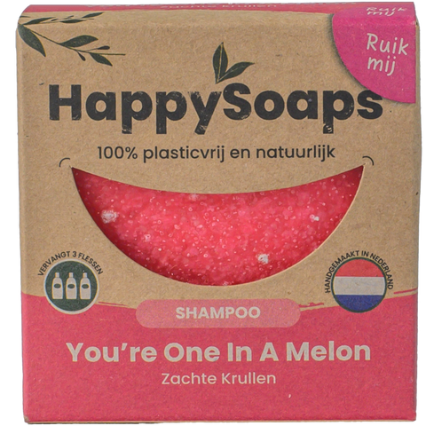 HappySoaps - Shampoo bar - You are one in a Melon