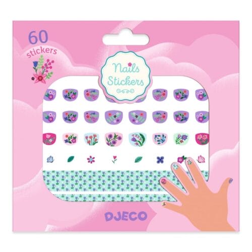 Djeco - Nagelstickertjes bloemen roze