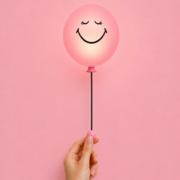 MOB - Bubbly light smiley world - pink