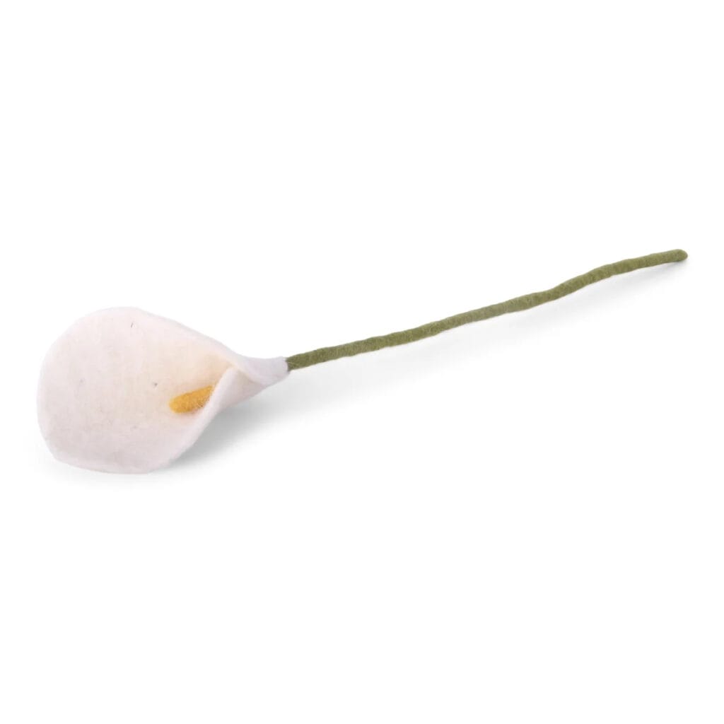 Gry & Sif - Vilten bloem lelie wit