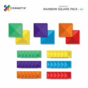 SALE Connetix Magnetic tiles - RAINBOW square pack 42 piece