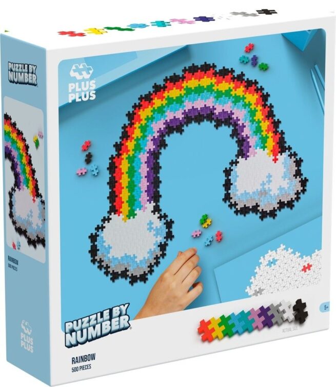Plus plus - Puzzle by number - Rainbow