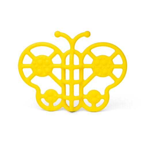 Little L - soft toy bijtring vlinder geel