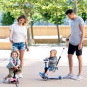 Micro step - Mini3in1 deluxe push led roze