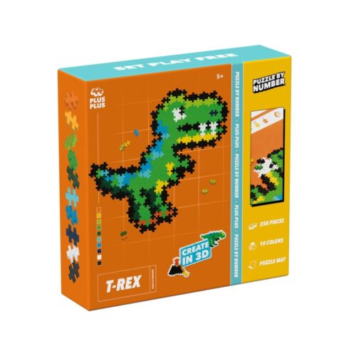 Plus plus - Puzzle by number T rex