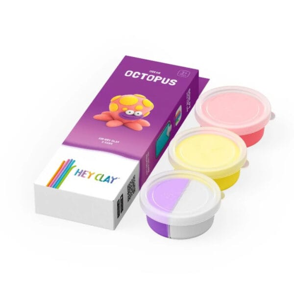 Hey clay - Inktvis 3 potjes